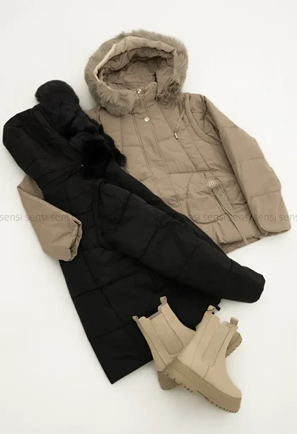 کاپشن وارداتی پافر شو پشم شیشه کد1004855