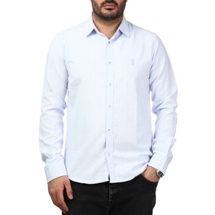 پیراهن آستین بلند راه راه مردانه مدل 6102072