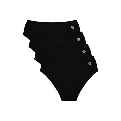 شورت زنانه ضدحساسیت مودال تاپیک بسته 4 عددی مشکی مدل پانیذ