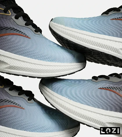 کفش کتانی طوسی آبی Saucony Ride Review مدل 7180