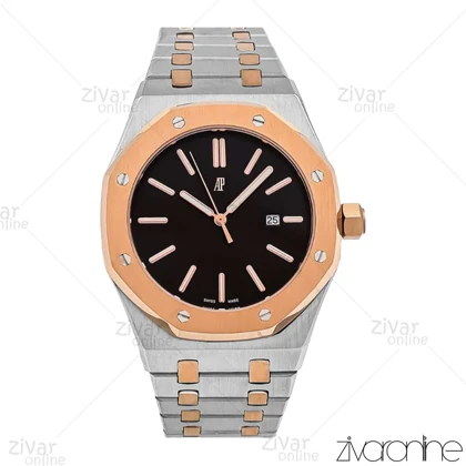 ساعت اودمار پیگه (AP) مردانه نقره ای رزگلد صفحه مشکی 106677