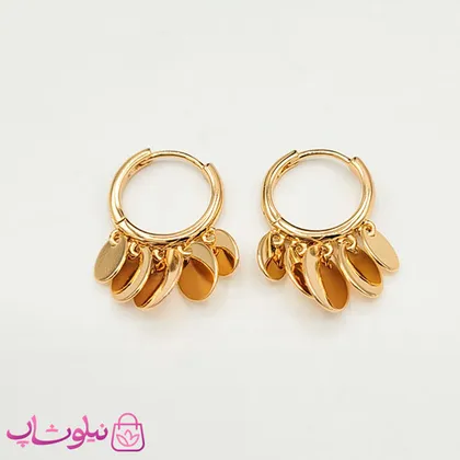 گوشواره آویز دخترانه ژوپینگ مدل سکه ای