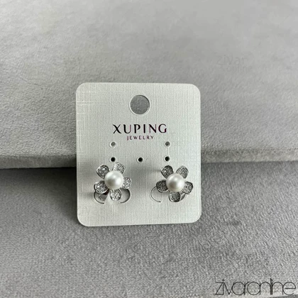 گوشواره زنانه ژوپینگ مدل گل مرواریدی 20388