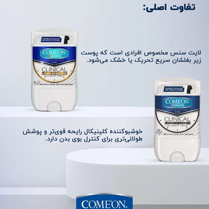 استیک ضد تعریق صابونی کامان ComeOn مدل Power Stress حجم 50 میل