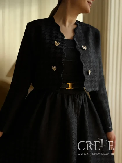 کت و دامن ژاکارد پیچازی بهار