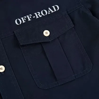 پیراهن کتان دوجیب مارک آفرود off road کد 7001