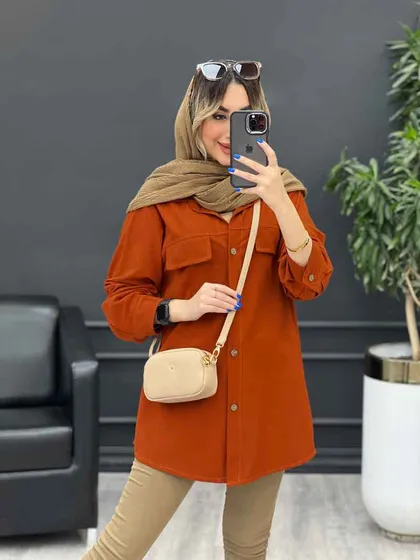 مانتو بغل زیپ جیب نما