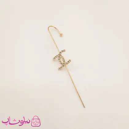 گوشواره زنانه کراس طرح شنل chanel
