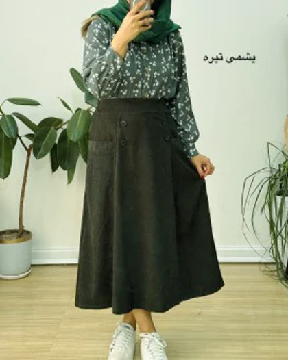 دامن مخمل کبریتی 1