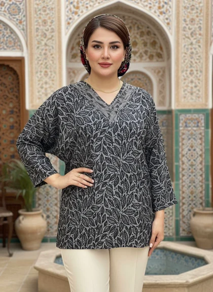 شومیز نگین‌دار کیمانو مدل تابان کد 50277 کد 9243