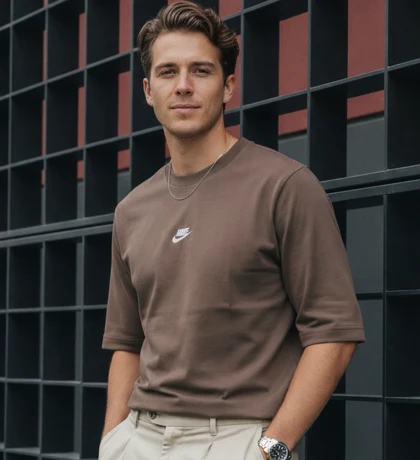 تیشرت پارچه دورس NIKE برش باکس فیت