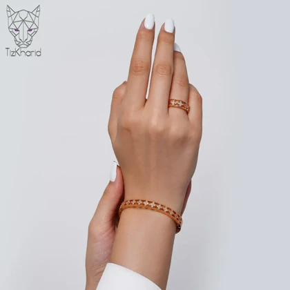 نیم ست دستبند و انگشتر ون کلیف ژوپینگ