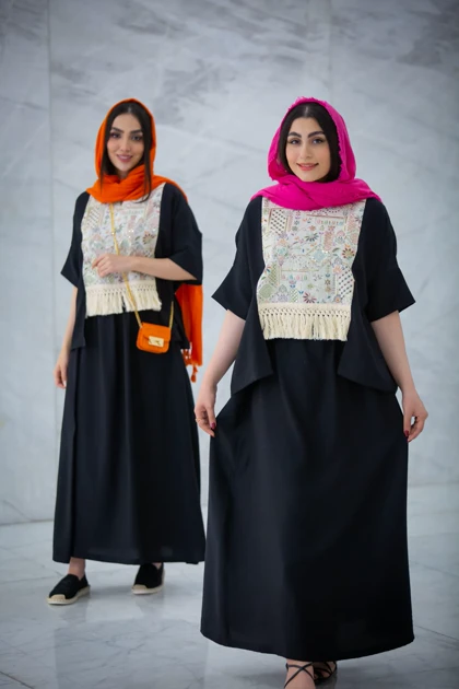 مانتو کرسپو سوزن دوزی با دامن