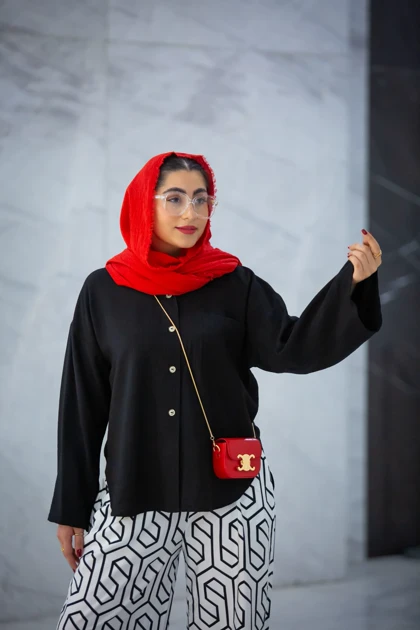 مانتو بابوس پیراهنی استین کلوش