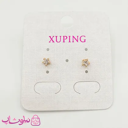 گوشواره ریز میخی ژوپینگ طلایی