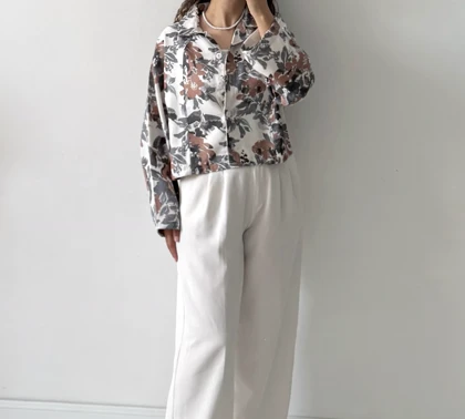 کت طرح دار برشکا | Bershka patterned coat🇹🇳