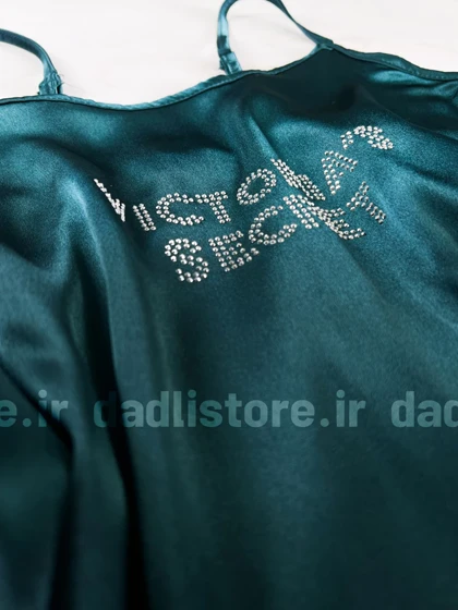 ست لباس خواب تاپ و شورتک نگین‌دار ویکتوریاسکرت
