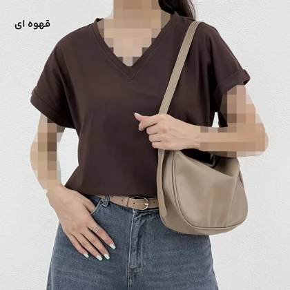 تیشرت زنانه یقه هفت رنگی | آی بولک