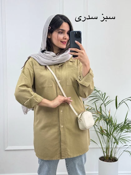 مانتو کتان پنبه پاپلی