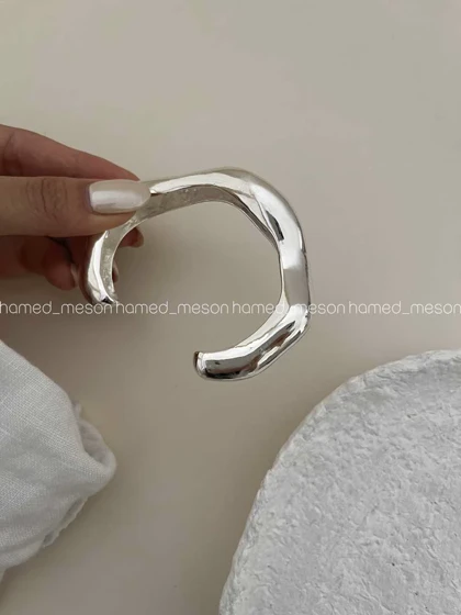 دستبند SILVER شیاردار