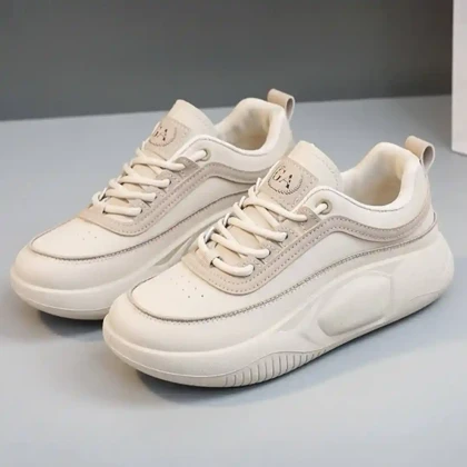 کتانی اسپرت لژدار ترند زنانه کرم Women’s Trend Platform Cream Sneakers