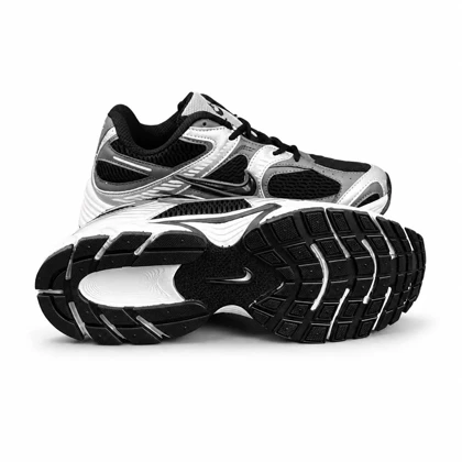 کفش کتانی مردانه رانینگ مدل نایکی V5 سفید طوسی مشکی Nike V5