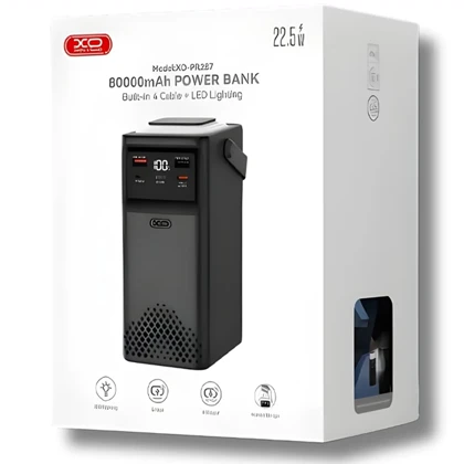 پاور بانک 80000 ایکس او XO مدلPR287 با توان 22.5 وات و چراغ
