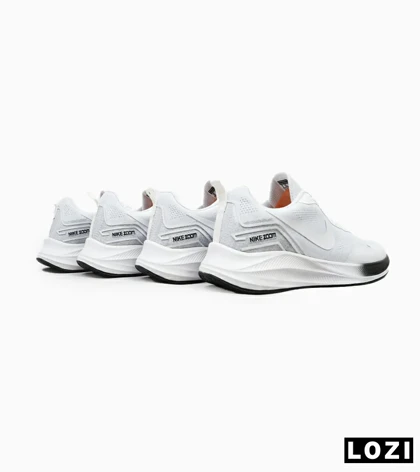 کفش کتانی مردانه و زنانه سفید مشکی Nike air zoom مدل 4543