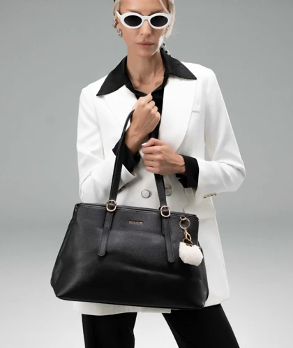 کیف دستی زنانه چرم مصنوعی دسته دار دیوید جونز DAVIDJONES