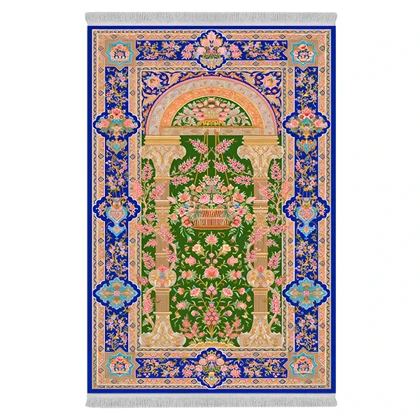 فرشینه از جنس پارچه هازان مخمل ترک طرح سنتی و مدرن برند دفه کد DAMG694
