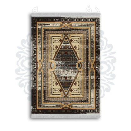 *جدید* فرشینه از جنس پارچه شانل مخمل ترک طرح فانتزی برند دفه کد 1280