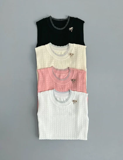 تاپ بافت یقه سنجاق دار کد 2887