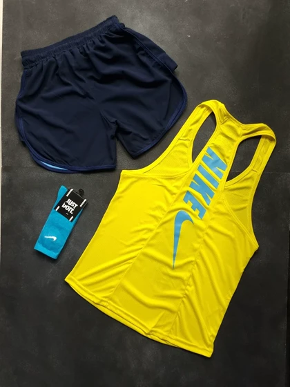 ست رکابی شلوارک نایکی با 3 رنگ + جوراب