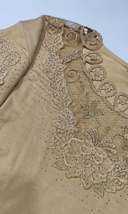 شومیز گیپوردار مدل گلسا کد 50273