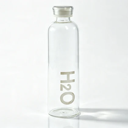 بطری پیرکس 1 لیتر درب پیرکس H2O