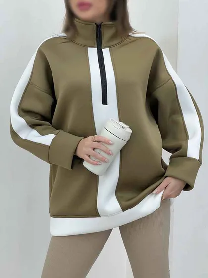 هودی ترکیبی زیپ‌دار