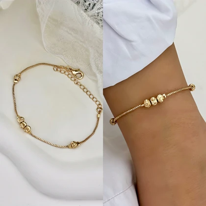 دستبند گوی البرنادو طرح طلا 967