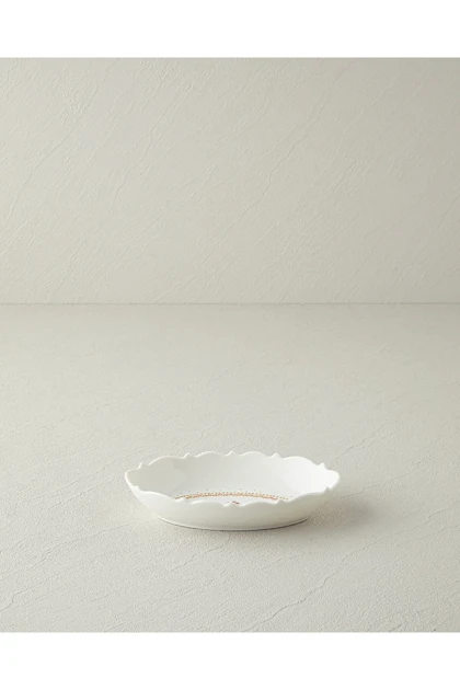 بشقاب قایقی English Home مدل Retro Rosy Bone China - سفید - نارنجی
