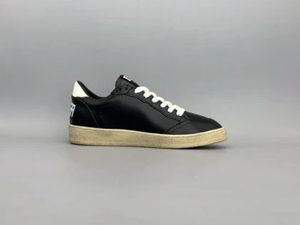 کتانی گلدن گوس بال استار چرم مشکی سفید سفید/Golden Goose Ball star