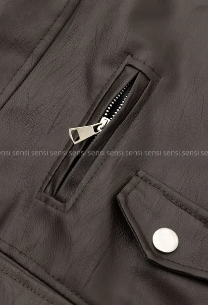 بایکر چرم آستر دار زارا کد1004863