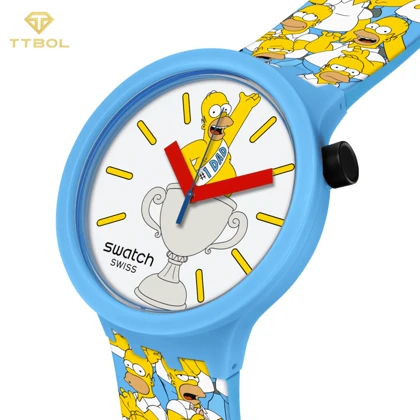 ساعت مچی سواچ SWATCH BIG BOLD THE SIMPSONS BEST. DAD. EVER. SB05Z100