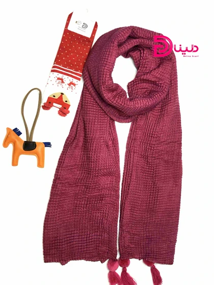 شال پلیسه وارداتی مربعی نخی