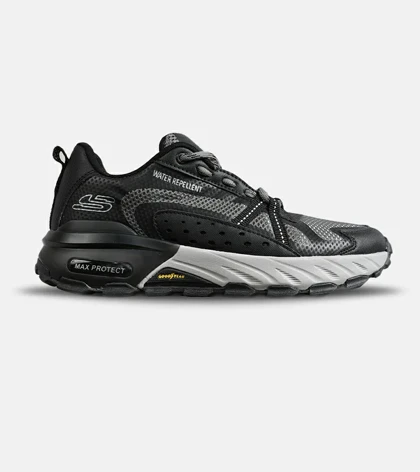 کفش کتانی طبی ورزشی مشکی طوسی SKECHERS max protect مدل 8088