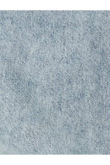 جیب زیپ بدون آستین سرپوش دار کت جین بزرگ با جزئیات 4SAM50027ND