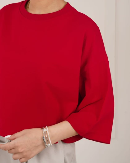 تیشرت کراپ باکسی کد 30277