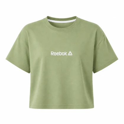 کراپ آستین کوتاه طرح Reebok
