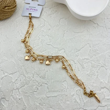 دستبند زنانه ژوپینگ طرح تیفانی و آویز قلب شیک