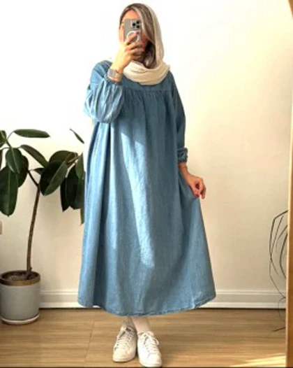 پیراهن جین پارچه ترک 2