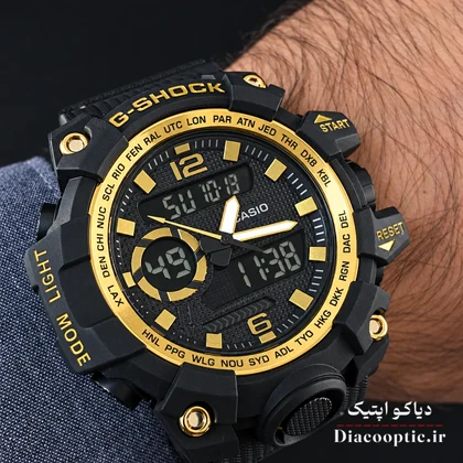 ساعت مچی مردانه دو زمانه برند جیشاک مدل DO1333 بند رابر