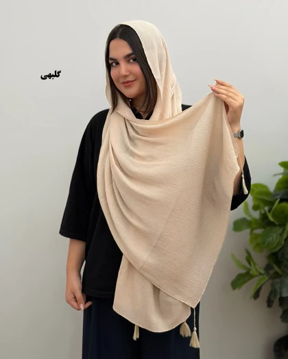 شال زنانه برشکا منگوله‌دار
